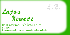 lajos nemeti business card